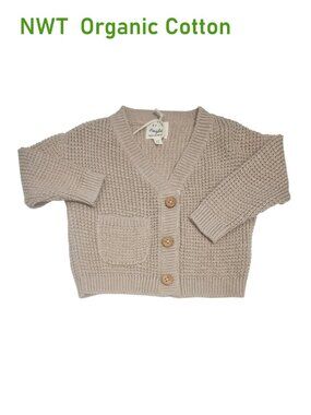 Dear Hayden GOTS Organic Cotton Knit Sweater Size 0-6M - Magnetic Closure